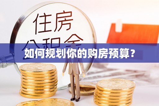 中阳如何规划你的购房预算？